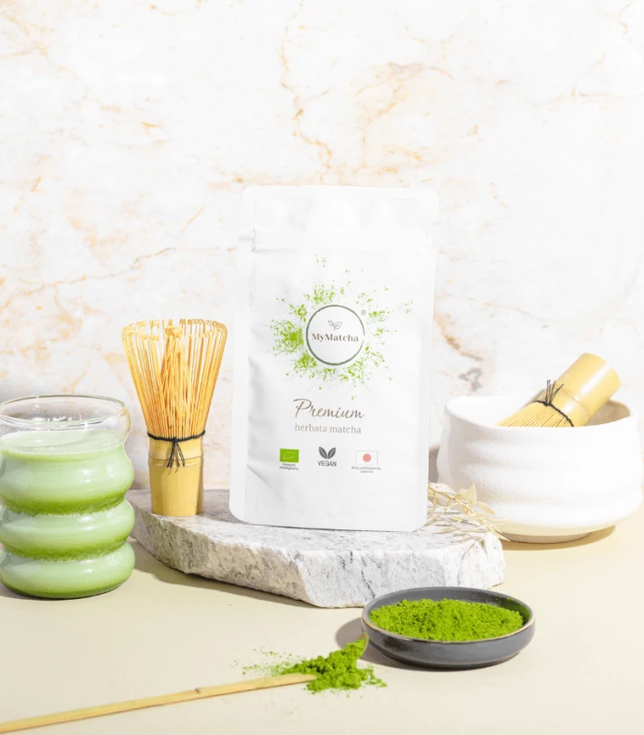 Herbata MyMatcha Premium na wystawce Herbata MyMatcha Premium na wystawce