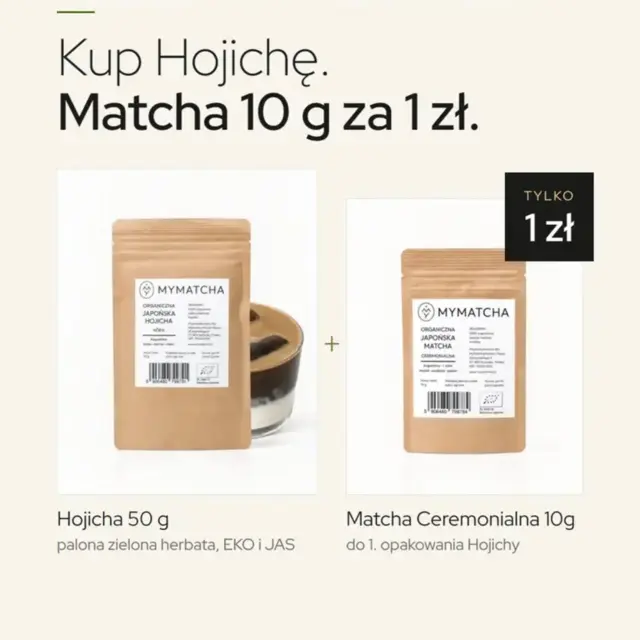 Odkryj smaki, które idealnie otulają w jesienne dni! 🤎💚 Do każdego opakowania Hojicha dołączymy próbkę 10g matchy…