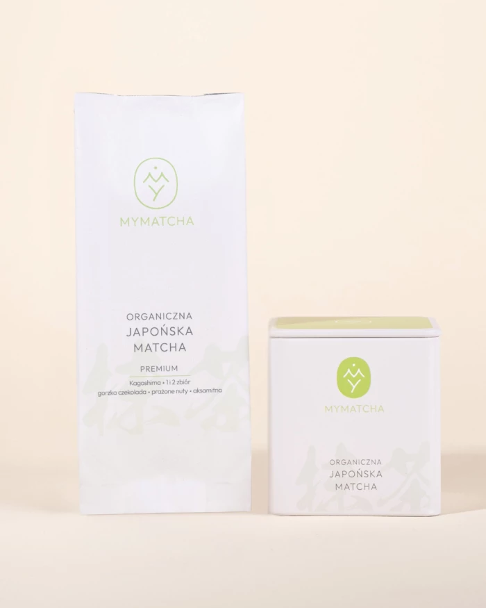 Zestaw startowy - matcha premium i czarna podstawka