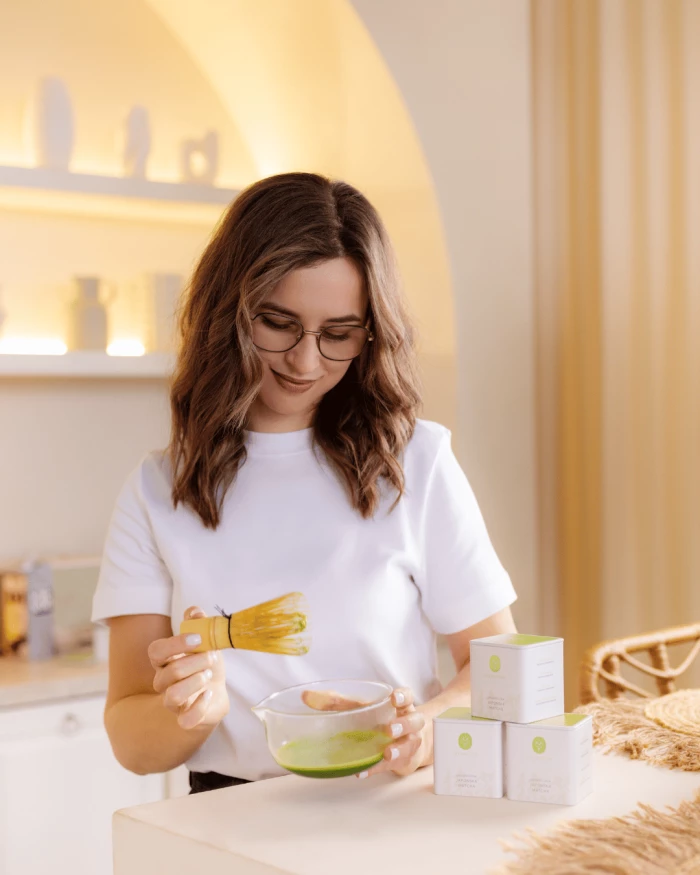 Czarka do matchy szklana