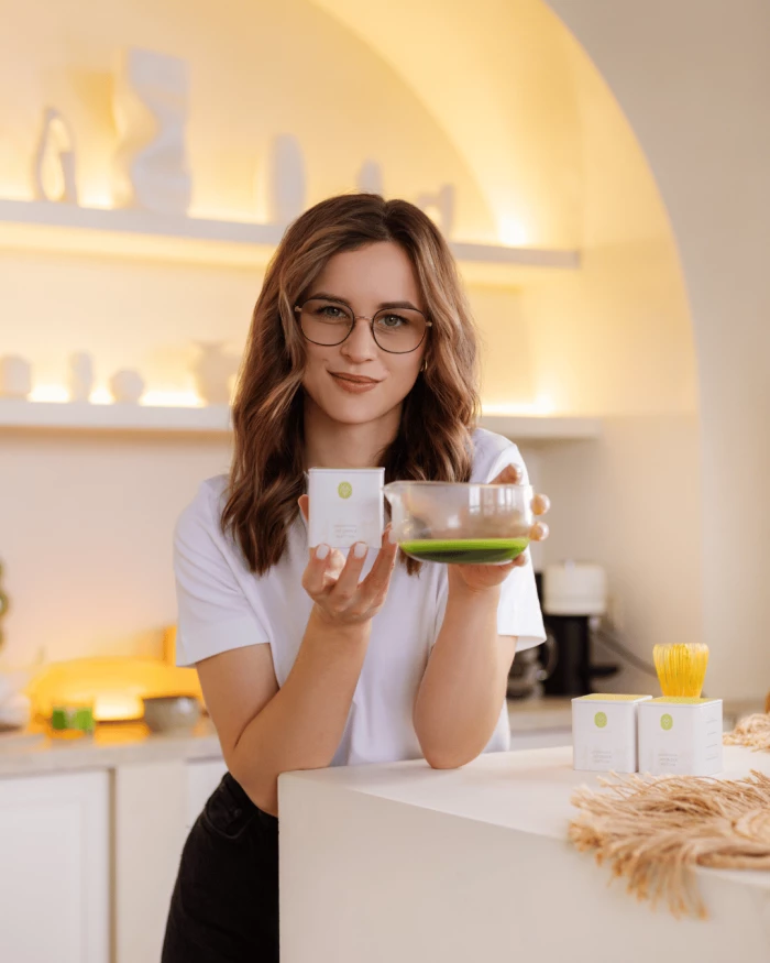 Czarka do matchy szklana