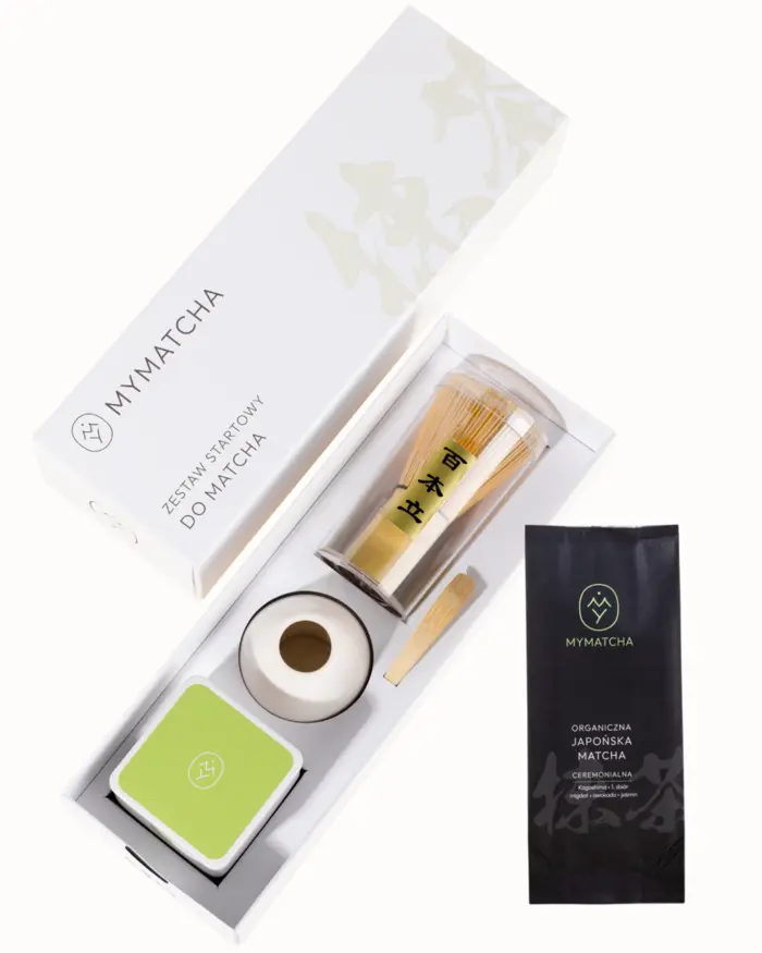 Zestaw startowy - matcha ceremonialna i biała podstawka