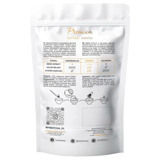 MyMatcha Premium tył